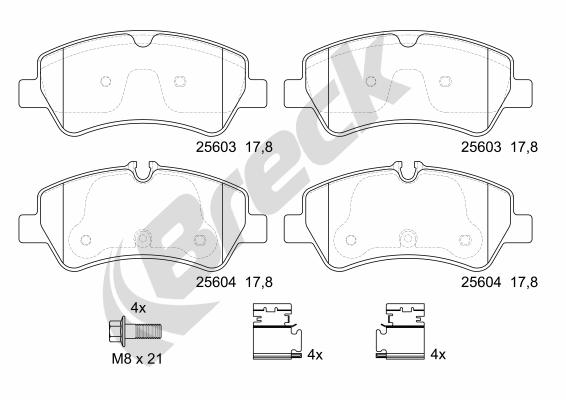 Set placute frana,frana disc 25603 00 653 00 BRECK